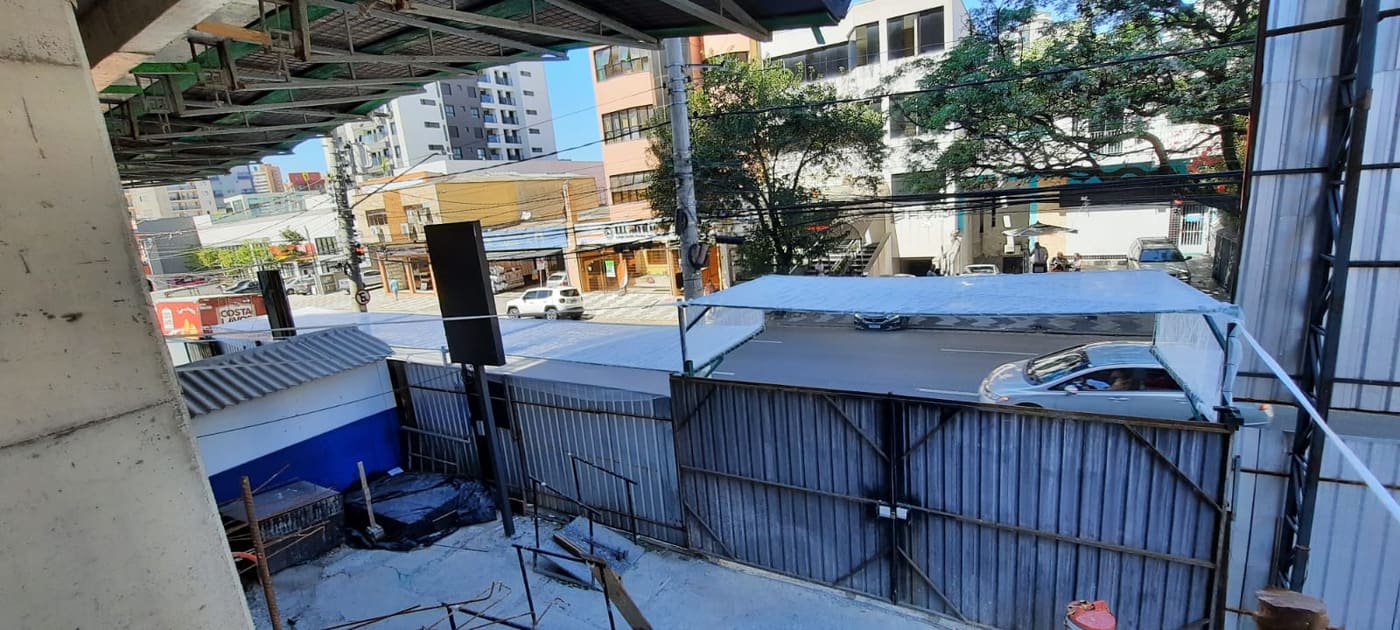 Cobertura de calçada vista do alto