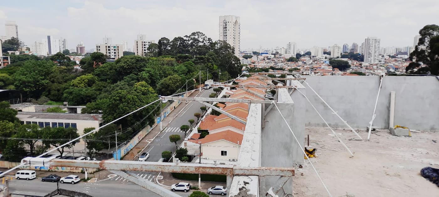 Estrutura de fixação em detalhe