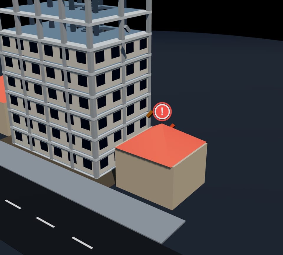 Maquete 3D sem Proteção de vizinhos